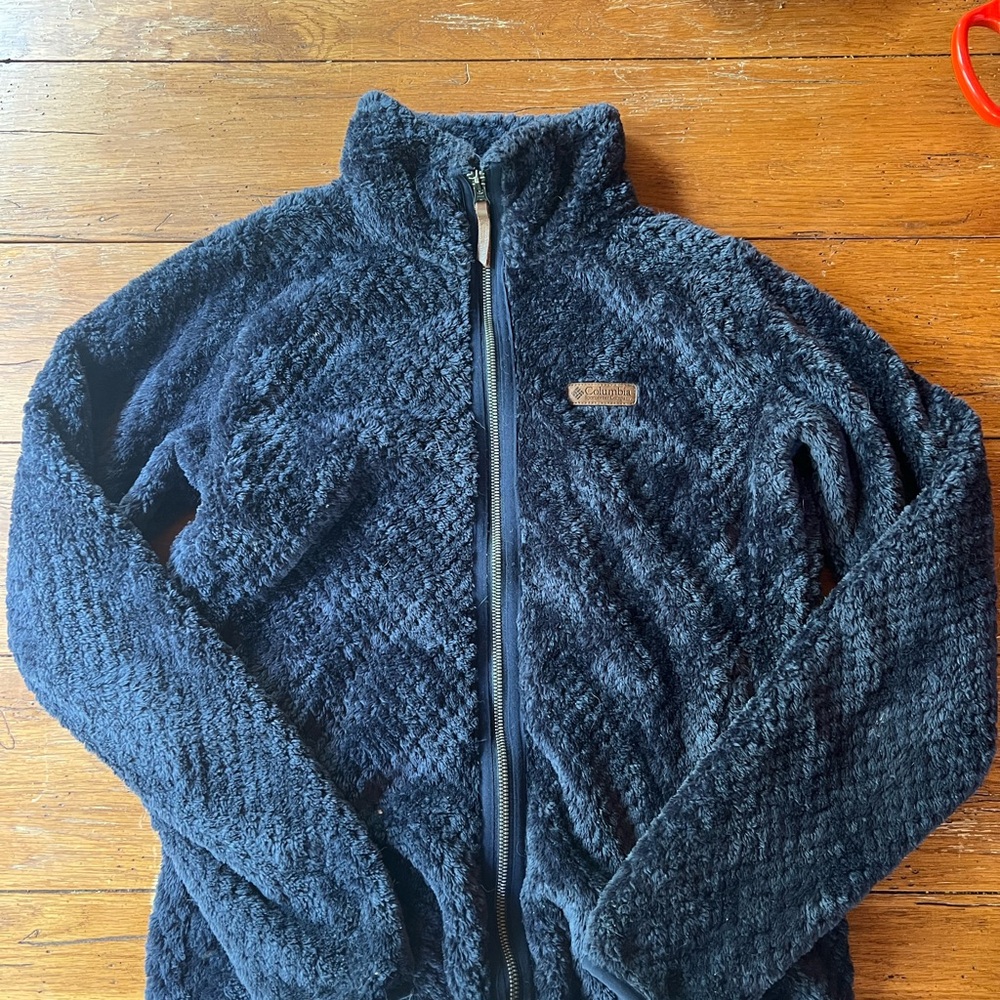 Columbia Navy Blue Fleece Zip-Up Jacket